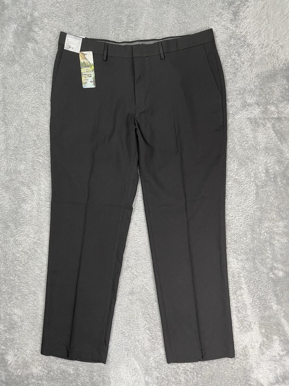 Haggar Premium Comfort Dress Pants Mens 38x30 Black Stretch Wrinkle Free NWT